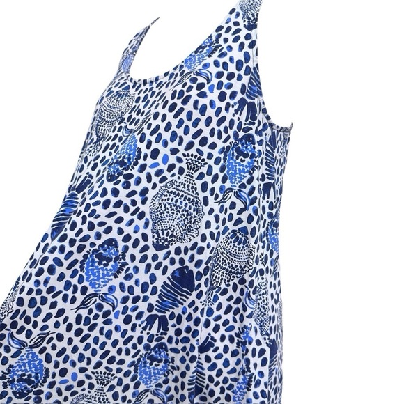 Lilly Pulitzer Evangelia Dress In High Tide Navy Heart And Sole Size Small - Picture 8 of 9